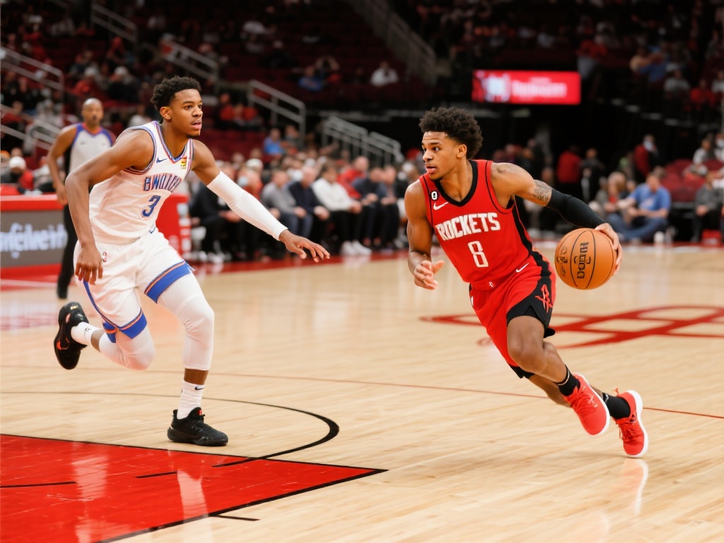 火箭进攻：速度与节奏的掌控
另一边，火